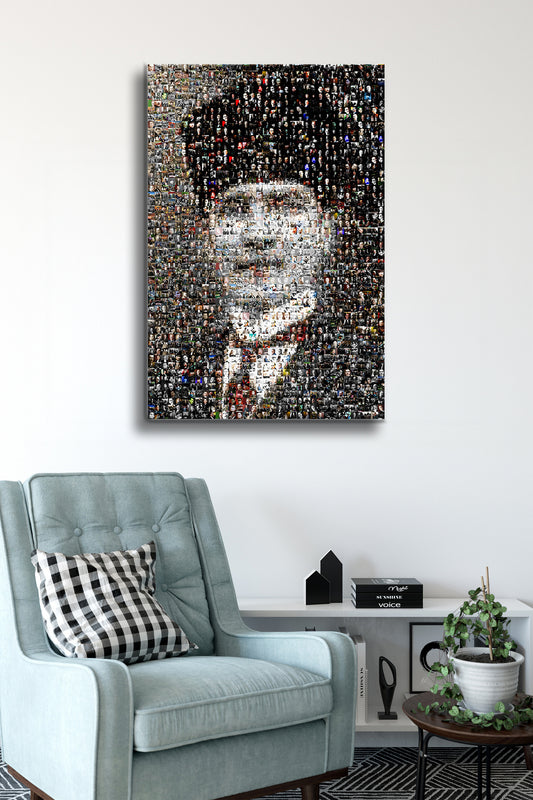 Atatürk Cam Tablo - Portre - Cam Tablo - Duvar Dekoru - Atatürk Portresi - Kaliteli Baskı Ata038