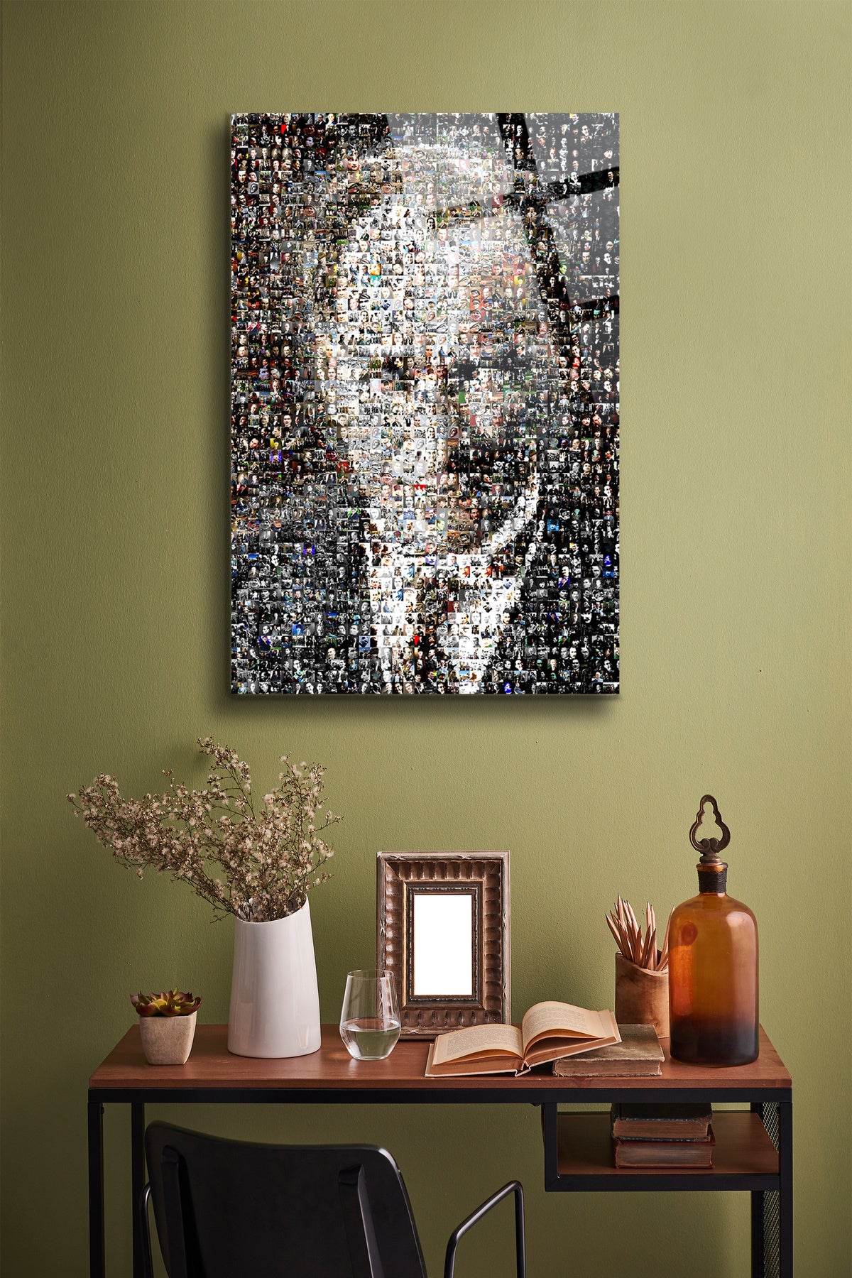 Atatürk Cam Tablo - Portre - Cam Tablo - Duvar Dekoru - Atatürk Portresi - Kaliteli Baskı Ata037