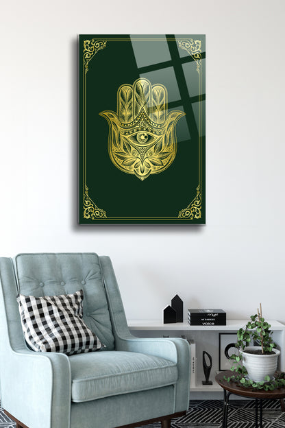 Fatma Ana Eli Cam Tablo - Nazar - Nazarlık - Dini Tablo - İslami Tablo - Dua Tablo Alh004