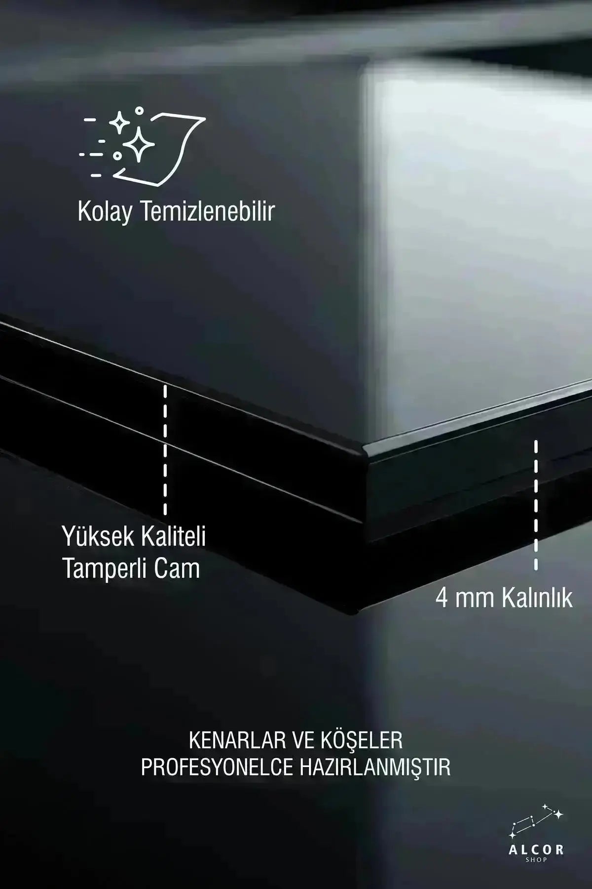 Atatürk Cam Tablo - Portre - Cam Tablo - Duvar Dekoru - Atatürk Portresi - Kaliteli Baskı Ata027 - Alcor Shop