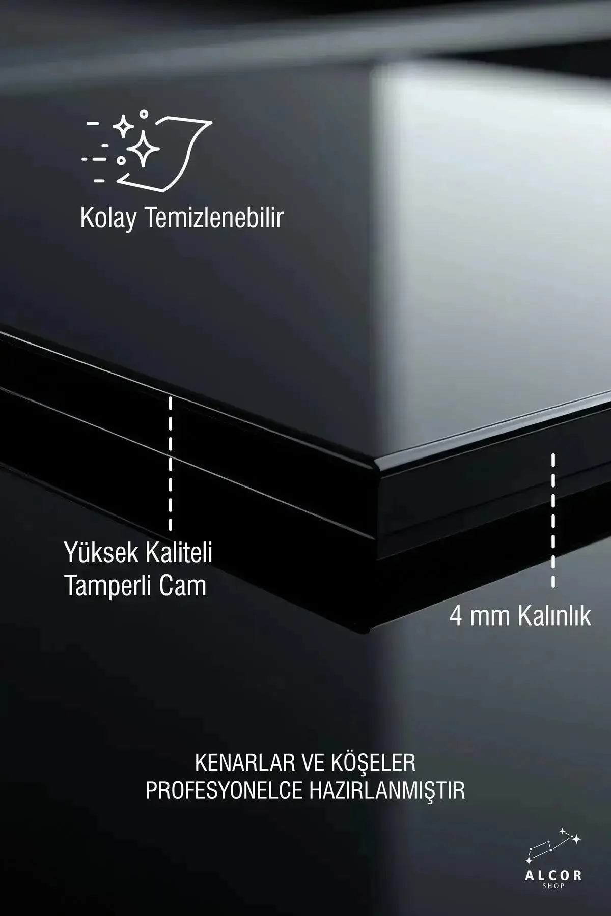 Atatürk Cam Tablo - Portre - Cam Tablo - Duvar Dekoru - Atatürk Portresi - Kaliteli Baskı Ata029 - Alcor Shop