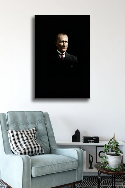 Atatürk Cam Tablo - Portre - Cam Tablo - Duvar Dekoru - Atatürk Portresi - Kaliteli Baskı Ata025 - Alcor Shop